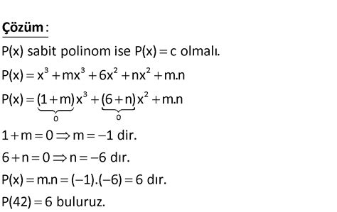 Sabit polinom soruları